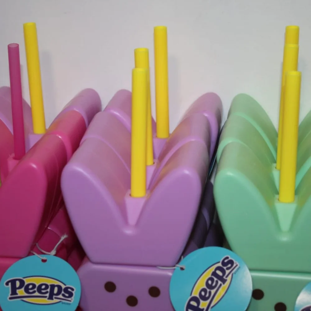 Bunny Shaped Party Cups - Pink, Purple, and Green